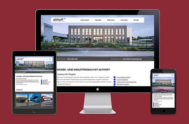 Althoff Industriebau: Neue Website